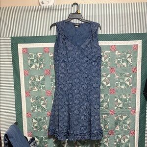Elegant Blue Floral Dress by Dressbarn